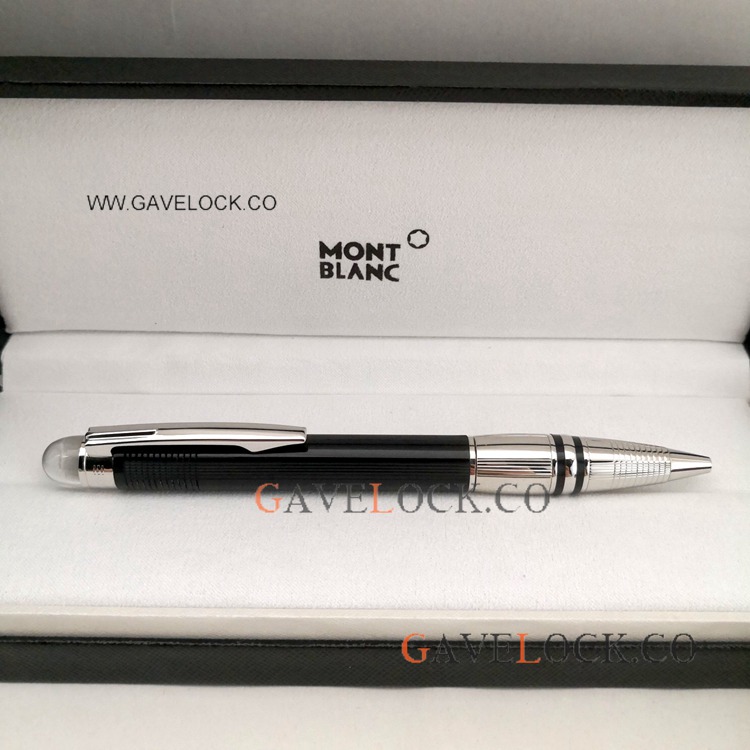 AAA Copy Montblanc Pens Sale Starwalker Doue Black And Silver Pen